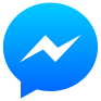 Blue messenger icon