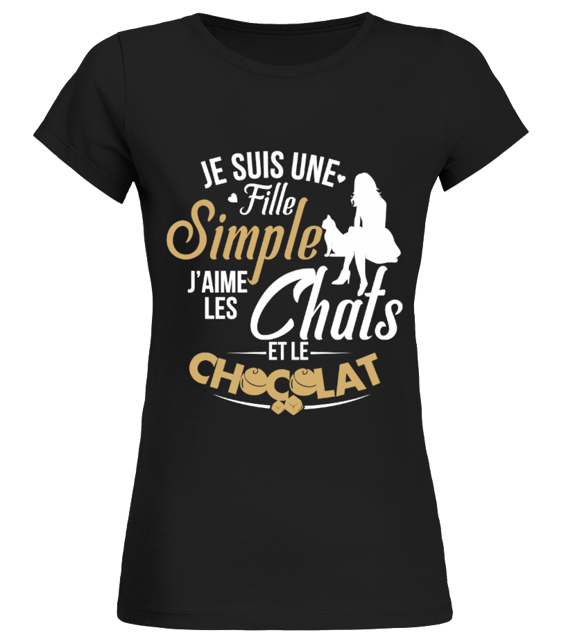 T Shirt J Aime Les Chats Et Le Chocolat Teezily