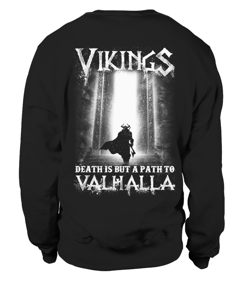 Black Man Vikings Valhalla Oversize Fit Crew Neck Printed Cotton T-Shirt  2817684