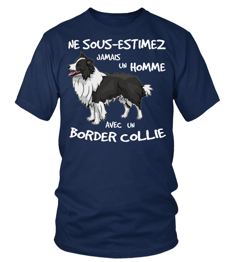Border collie qui mène amant de chien pet Mesdames Cadeau T-Shirt Taille S-XXL