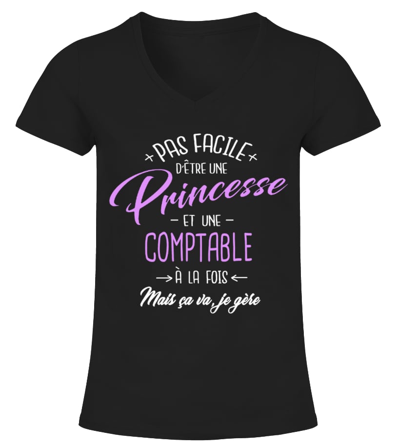 T Shirt Citation Princesse Et Comptable Teezily