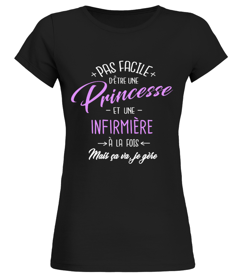 T Shirt Citation Princesse Et Infirmiere Teezily