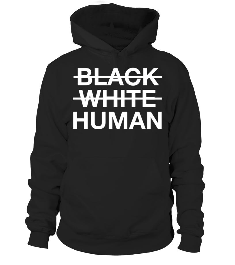 black white human hoodie