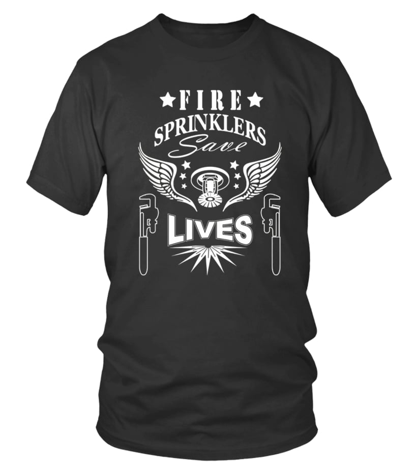 Fire Sprinklers Save Lives Logo T-Shirt Fire Sprinklers Save Lives Logo T-Shirt