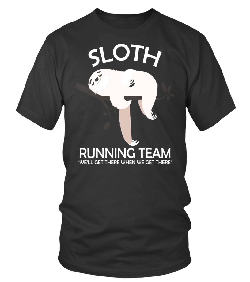 sloth running club t shirt