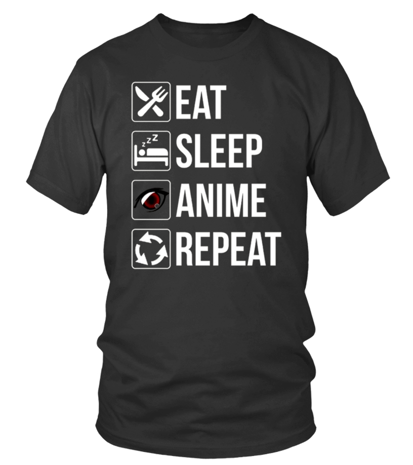 eat sleep anime repeat hoodie