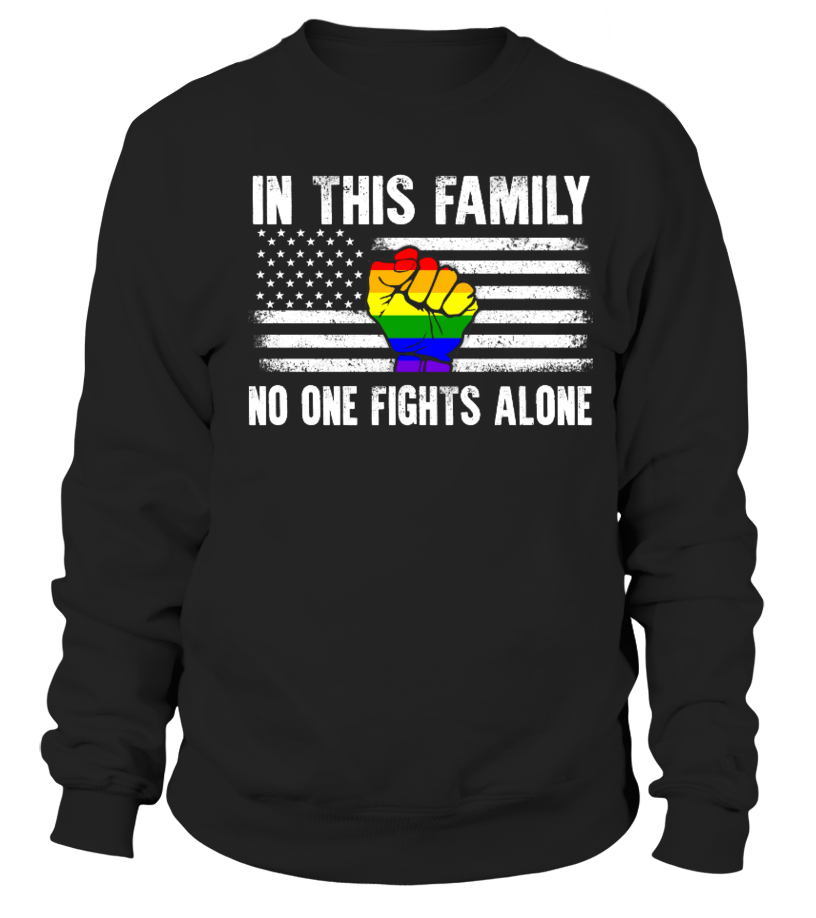 No one fights alone in this family Sweatshirt Teezily