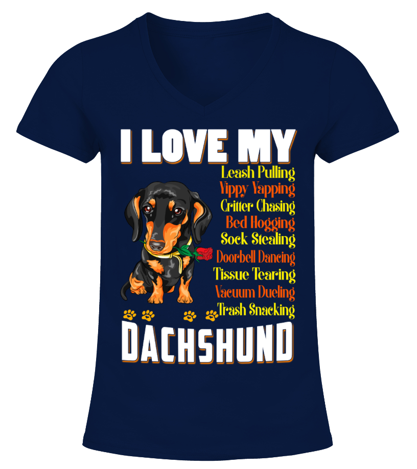 I Love My Dachshund Dog T Shirt Teezily