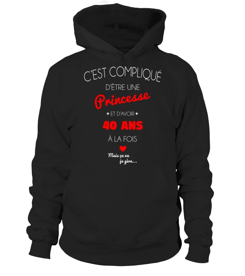 T Shirt Cest Compliqué Dêtre Une Princesse Et 40 Ans