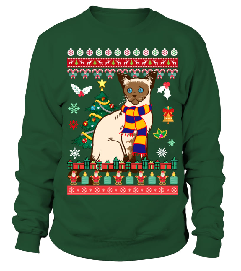 Siamese cat deals christmas sweater