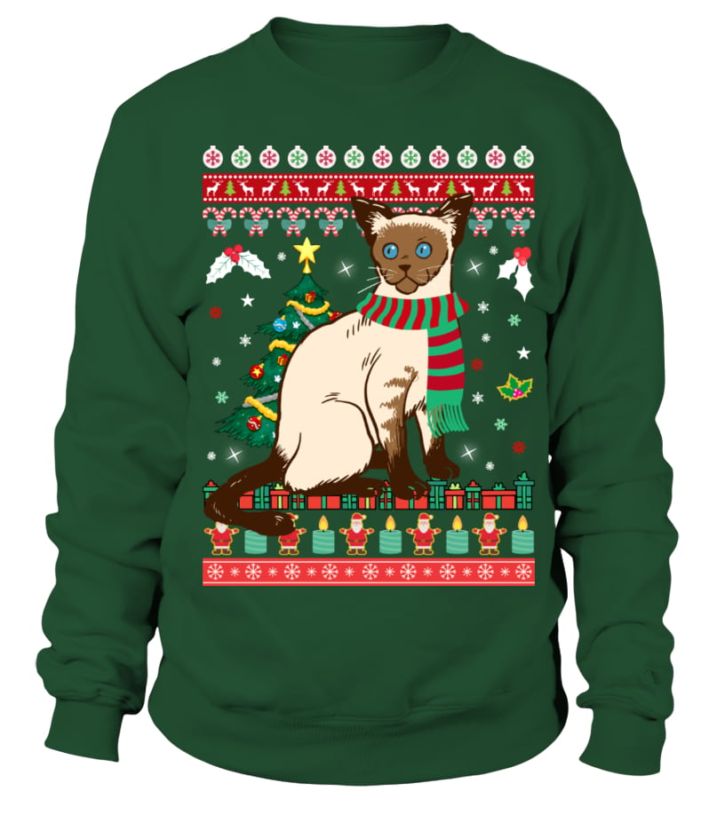 Siamese Cat Christmas Sweatshirt 
