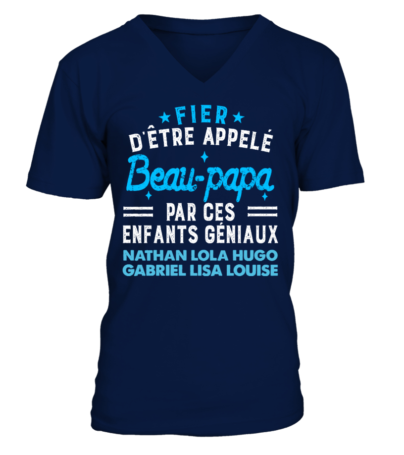 T shirt FIER BEAU PAPA ENFANTS G NIAUX TSHIRT PERSONNALIS Teezily