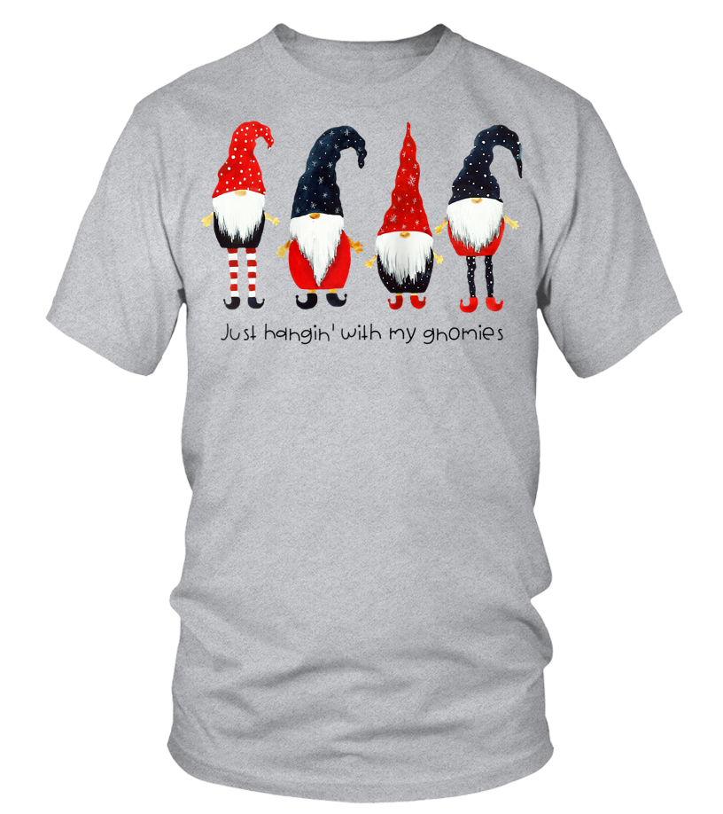 Just Hangin' With My Gnomies Funny Ugly Sweater Christmas T-Shirt Just Hangin' With My Gnomies Funny Ugly Sweater Christmas T-Shirt