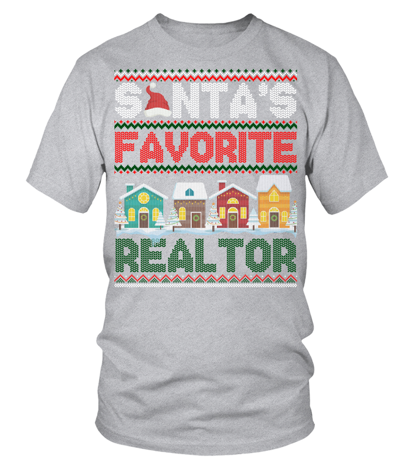 Santa's Favorite Realtor T-Shirt Christmas Gift Shirt T-Shirt