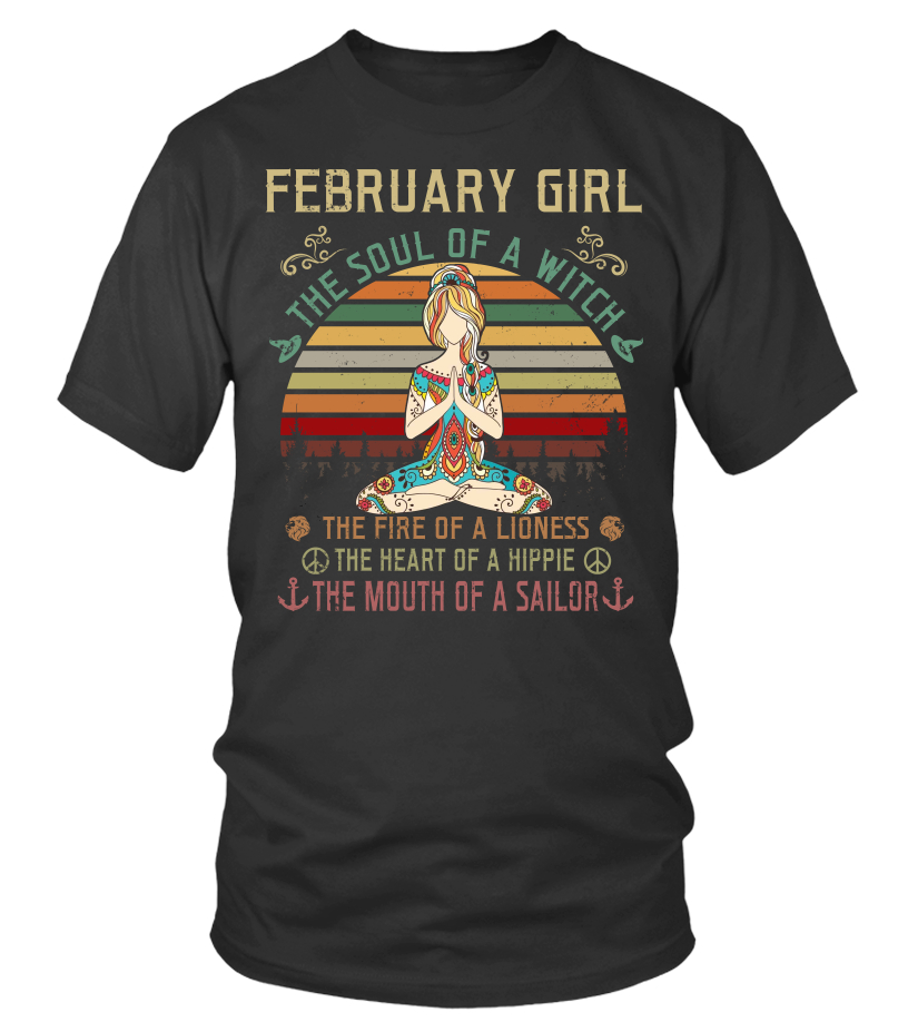 February Woman The Soul Of A Witch T-Shirt Girl Birthday
