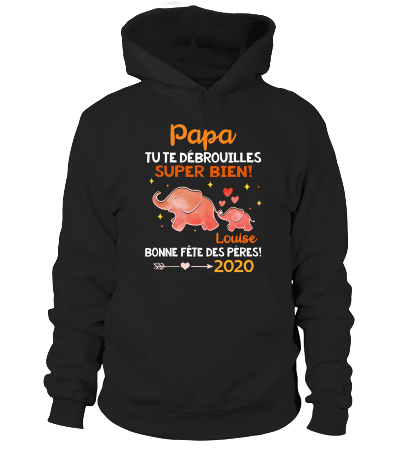 Sweat capuche BONNE FETE DES PERES Teezily