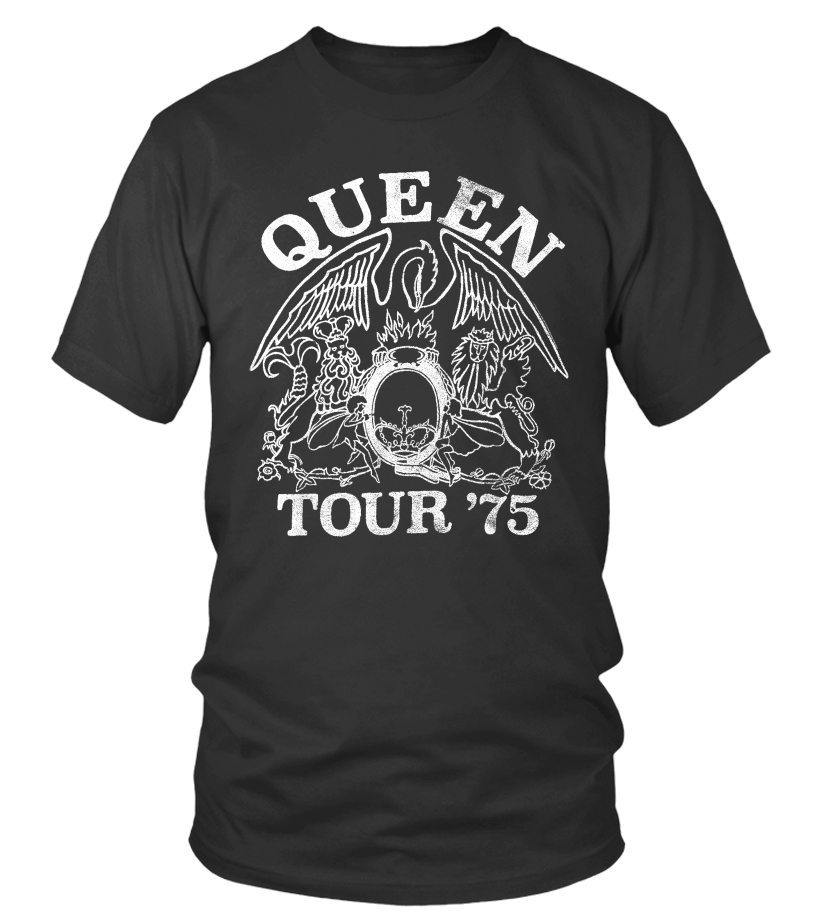 Queen Official Tour 75 Crest Logo T Shirt T shirt Teezily