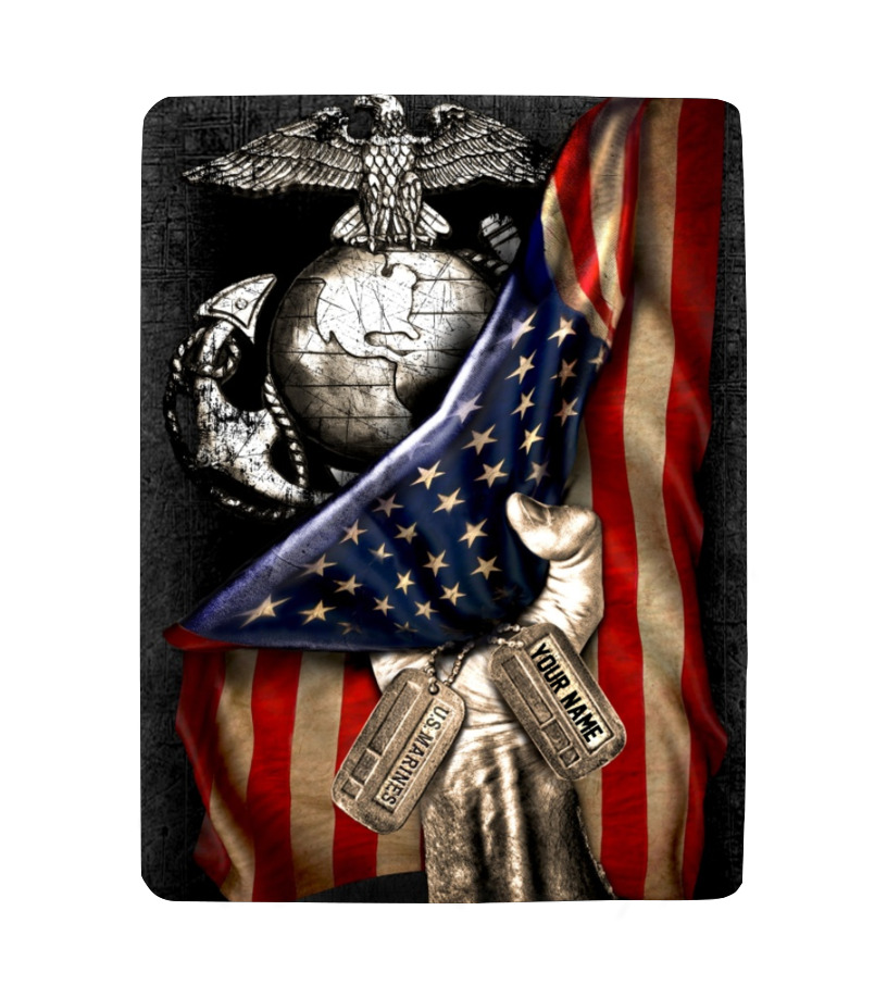 Usmc fleece blanket hot sale