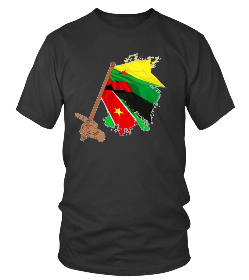 T-shirt - Drapeau Guadeloupe Martinique Guyane ensemble