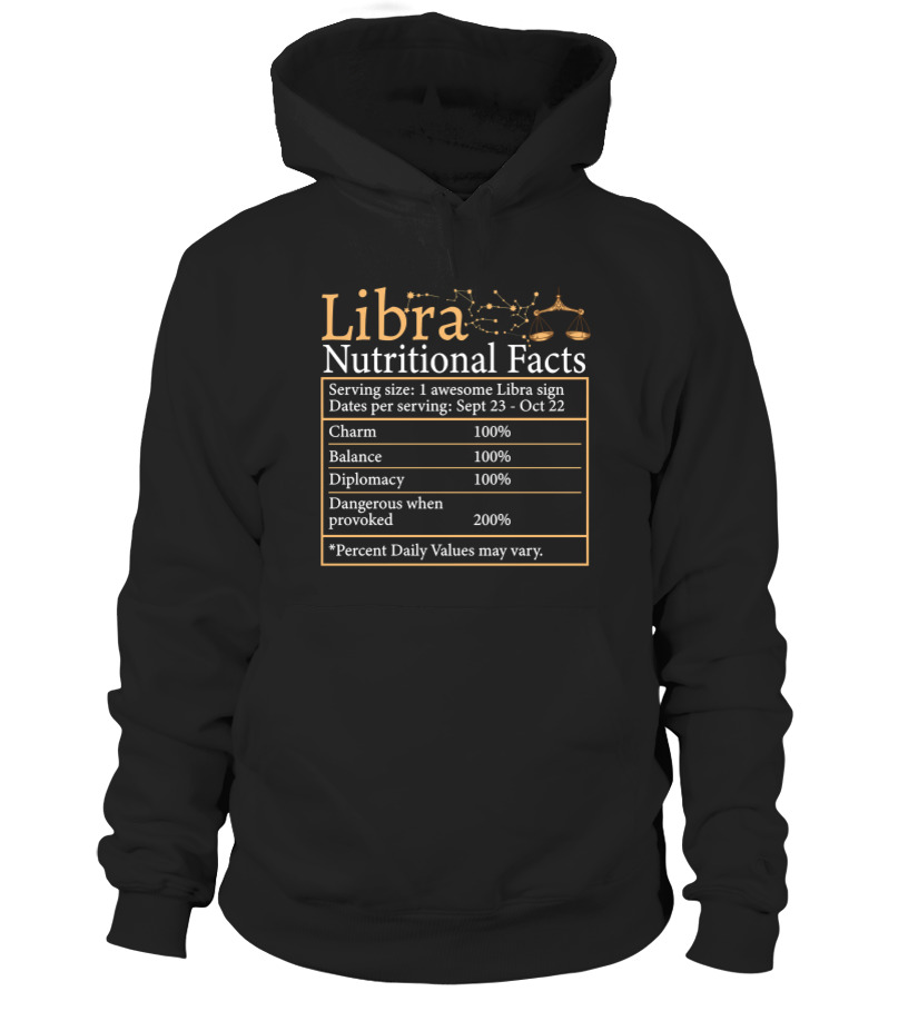 Libra Nutritional Facts Funny gift for Astrology girls amp