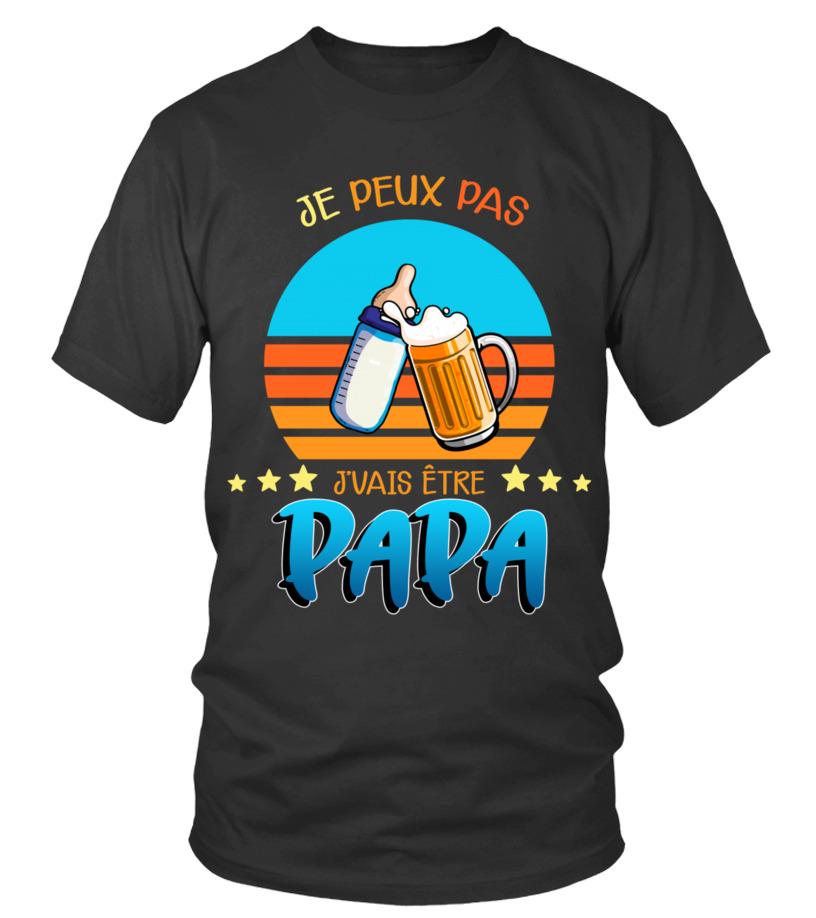 T-shirt - Futur papa bière, Idée cadeau future Naissance Bébé