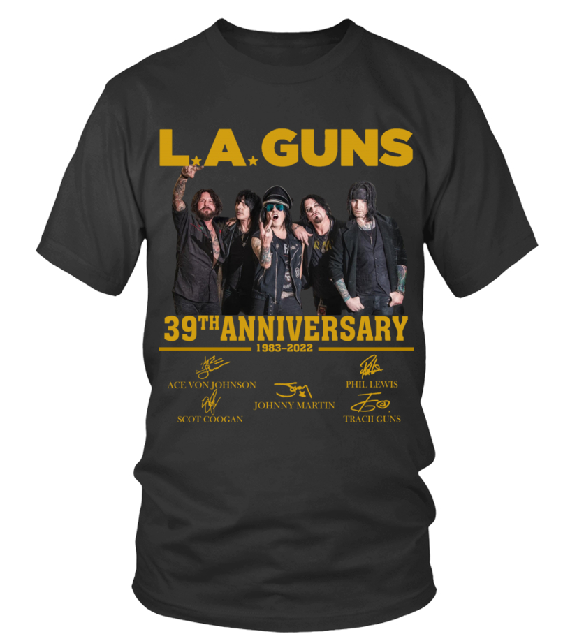 L. A. GUNS 39TH ANNIVERSARY - T-shirt | Teezily