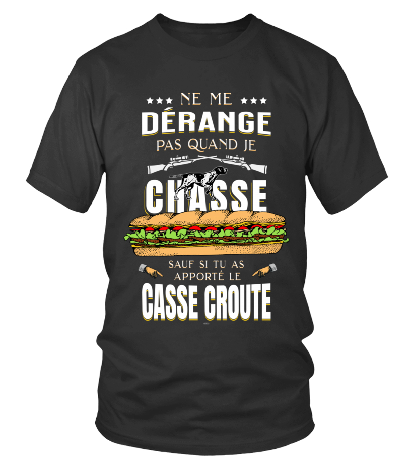 T shirt de Chasseur Rigolo Gros Sandwich Chien et Fusil de