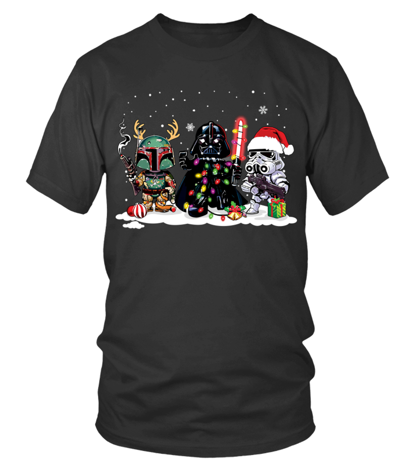 Round neck T-Shirt Unisex - Darth Vader Boba Fett Stormtrooper