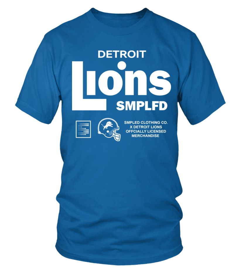 Men's Detroit Lions SMPLFD Blue Vintage Program 2022 Hoodie