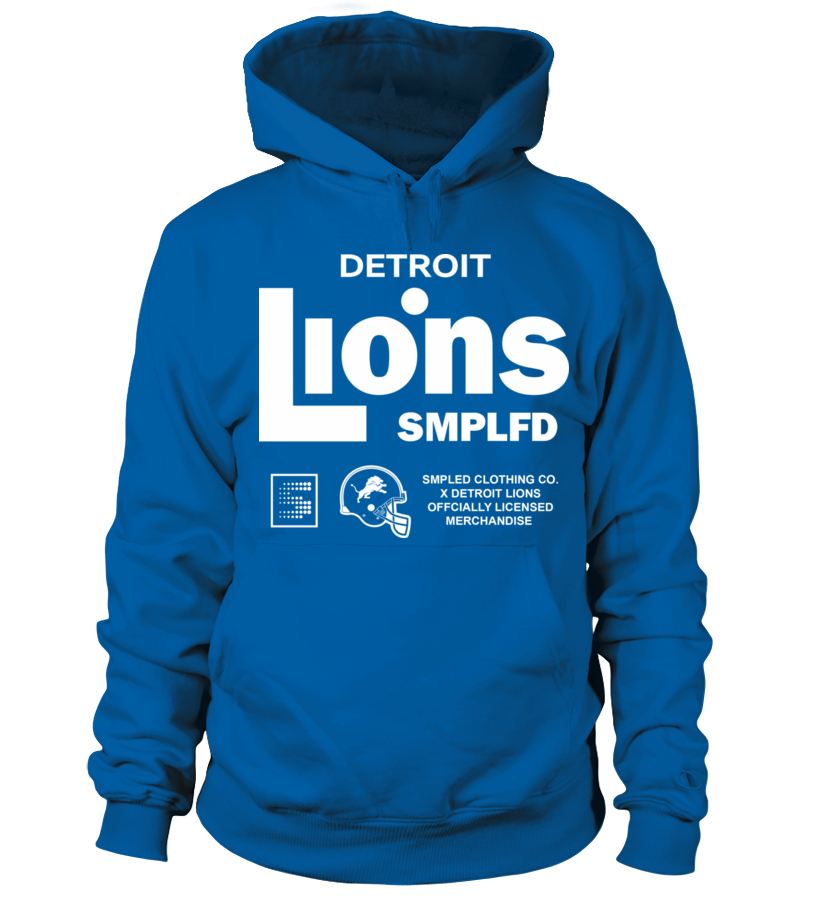 Men's Detroit Lions SMPLFD Blue Vintage Program 2022 Hoodie