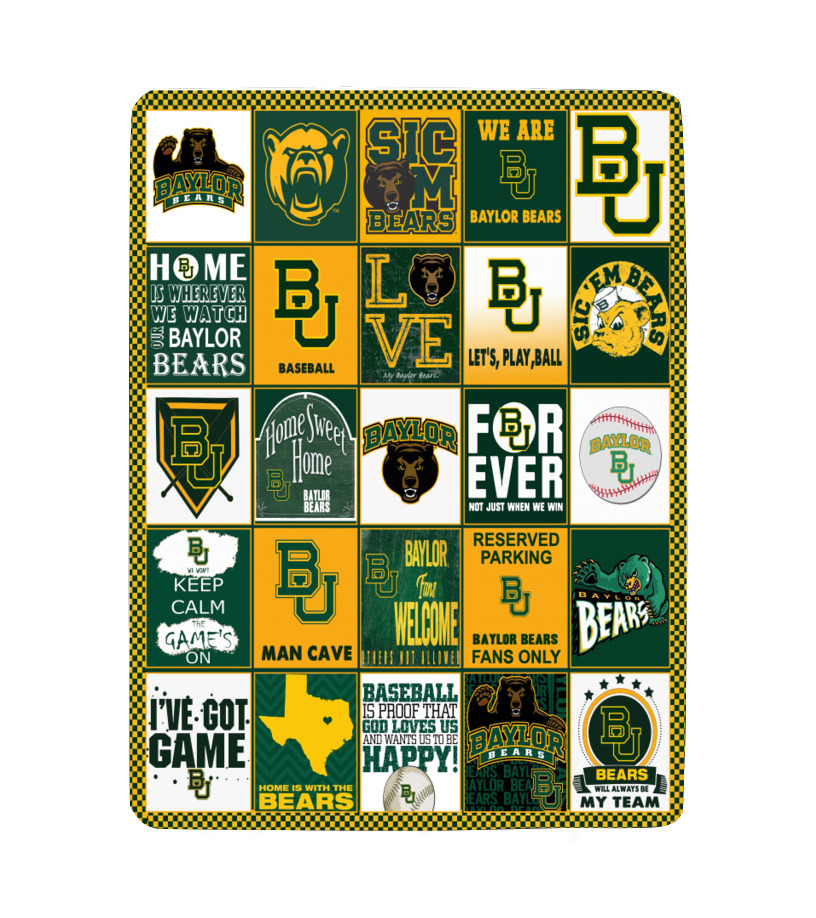 NCAA Baylor Bears Sherpa Fleece Blanket University Football Fan