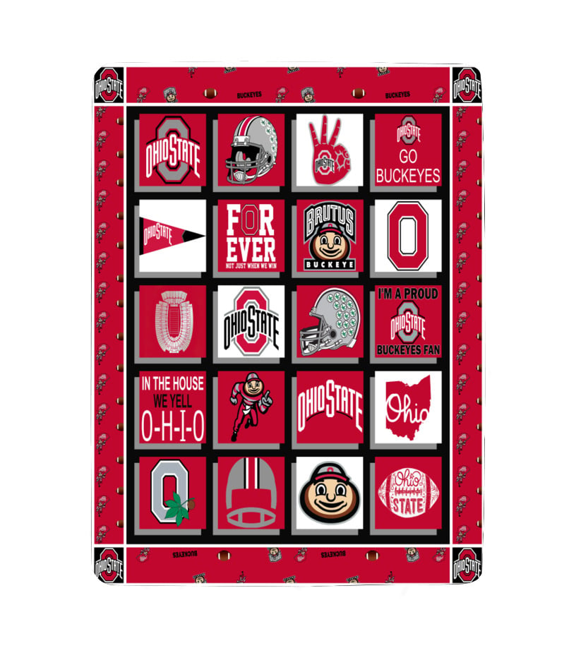 University of Ohio State Buckeyes Blanket Gifts for NCAA Fans 001