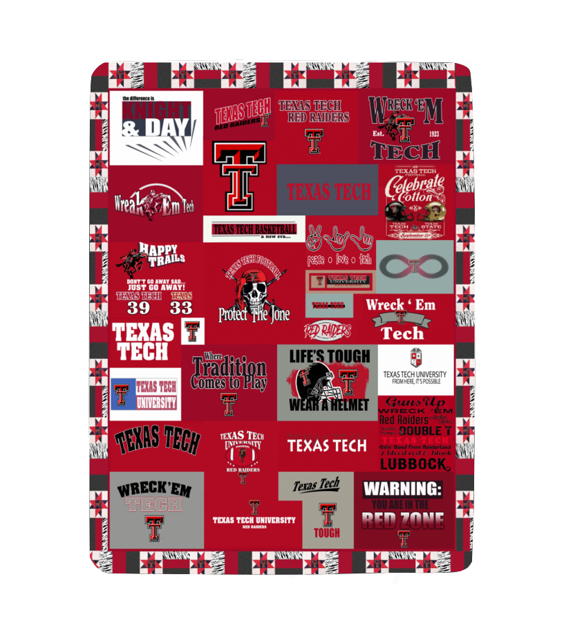 NCAA Texas Tech Red Raiders Sherpa Fleece Blanket 001 Sherpa