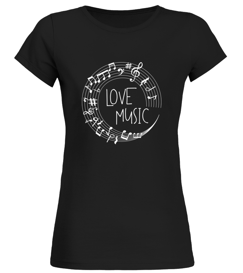 T-shirt - Cadeau musique musicien musicienne mélomane, love music