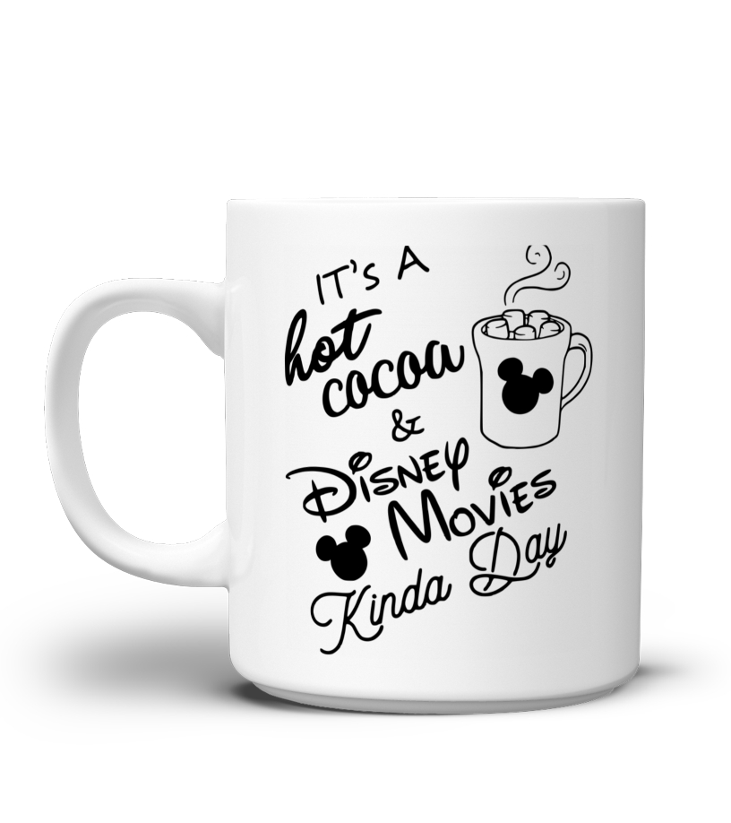 Disney Mickey Mouse Mug with Hot Cocoa and Peppermint Stick