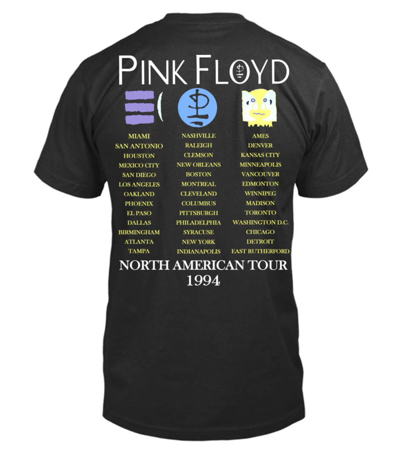 American T-shirt Teezily Tour - 1994 | Floyd-North Pink