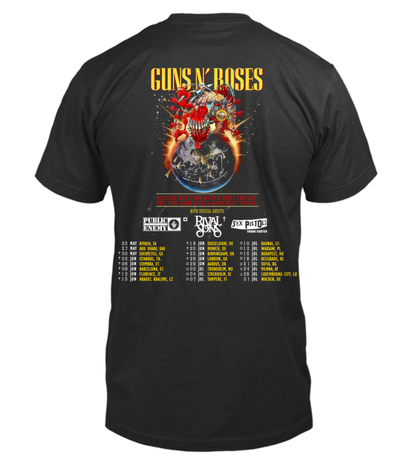 Guns N Roses 2025 European Tour - T-shirt | Teezily