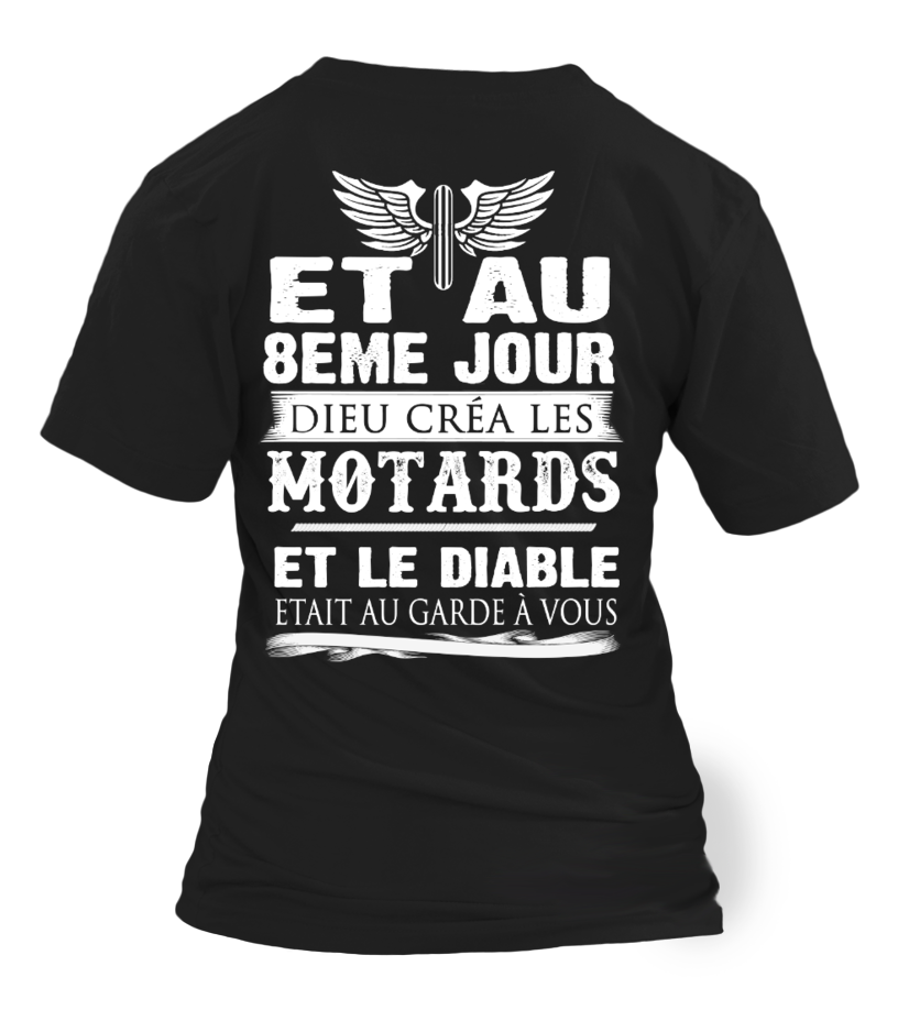 T-shirt - ET AU 8EME JOUR DIEU CREA JES MOTARDS ET LE GAMER ETAIT