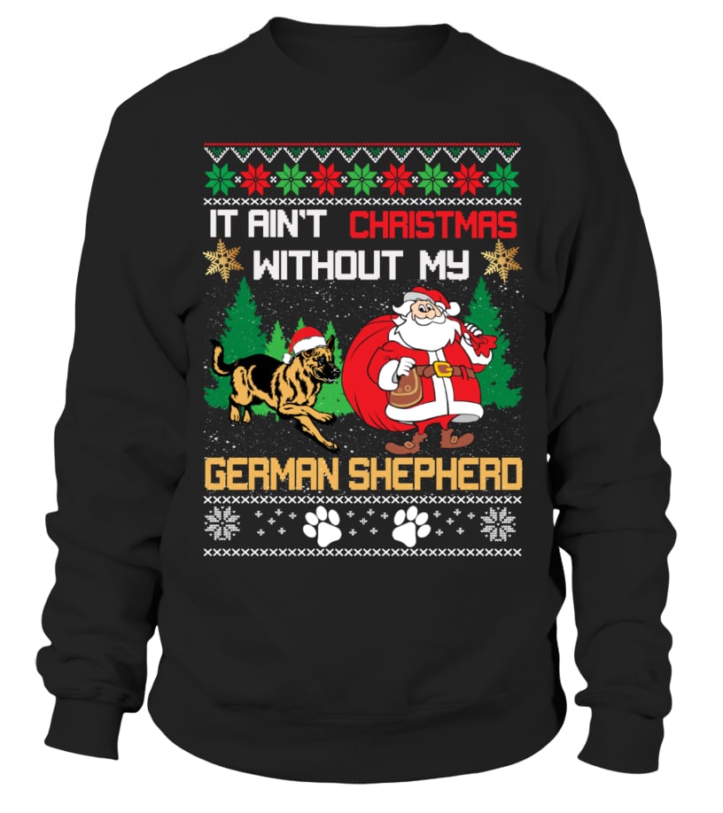 german shepherd christmas sweatshirt