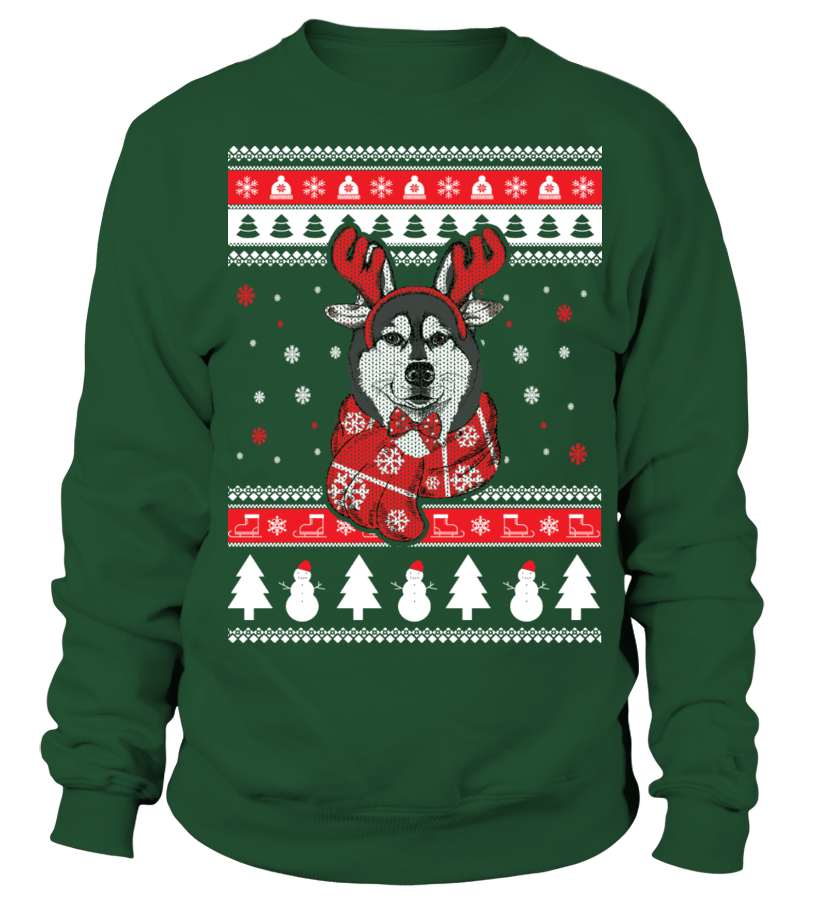Husky Ugly Christmas Sweater 