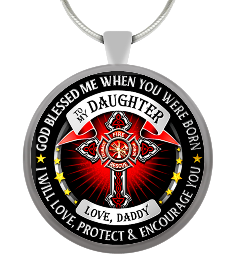 Firefighter sales daughter necklace