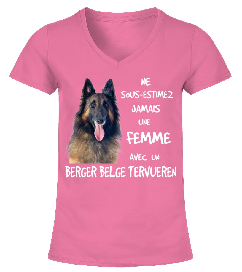 Une Femme Avec Un Berger Belge Tervueren